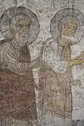 Frescoes of Saints. Church