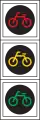 Vertical with 3 bicycles lights