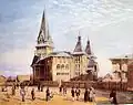 Painting by Albert Benois of Schröter's Lutheran Church of St. Mary