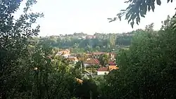 Aerial view of town