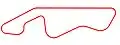 The widened layout in red built in 1968, 36 feet wide and 40 feet from the Kink to Crowthorne and measuring 4.104&nbsp;km (2.550&nbsp;mi)