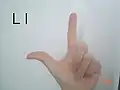 An ASL 'L'