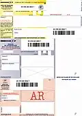 Modern AR stationery of La Poste, France.