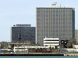 1300 Lafayette East Cooperative in the foreground, Lafayette Pavilion Apartments in the background
