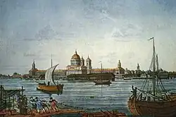 View of the monastery in the early 19th century