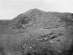 Mud-brick masonry of the layer pyramid, 1910
