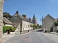 Town centre and Église Saint-Germain-de-Paris