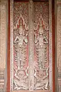 Door to the sim carved in high relief