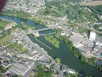 An aerial view of Guipry-Messac
