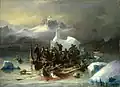 Le prince Napoléon assiste à la chasse au phoque au large de Godthaab en 1856, by Sébastien Charles Giraud