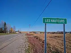 Entering Les Hauteurs-de-Rimouski on Route 298.