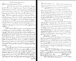 Letter of George Washington to Mohammed ben Abdallah in appreciation of the Treaty of Peace and Friendship, signed in 1787.