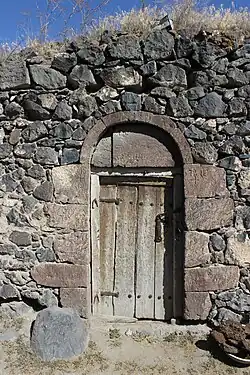 Church ruin door, with date 1872