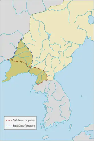 Dark yellow - Little Goguryeo, Light yellow - Balhae