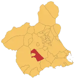Location in Murcia