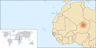 Rough location of the Sultanate