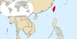 distribution of × Holcosia taiwaniana