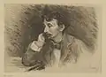 Louise Danse, Portrait de Louise Artan, peintre (1837-1890), Royal Library of Belgium