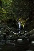 Waterfall on the creek in the park