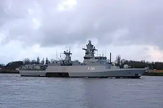 Magdeburg, a German Braunschweig-class corvette (2008)