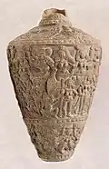 Pottery with narrative panels, 100 BC, West Bengal.