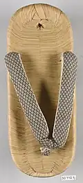 1800s setta; top surface woven