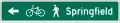 D11-10a Shared-use path destination (1-line)