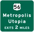 E1-3 Interchange Advance Guide (3 Destinations)