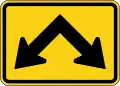 W16-7aP Dual Downward Diagonal Arrow (plaque)