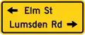 W16-8aP Advance Street Name Plaque (double arrow)