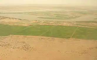 Farmland in the river area
