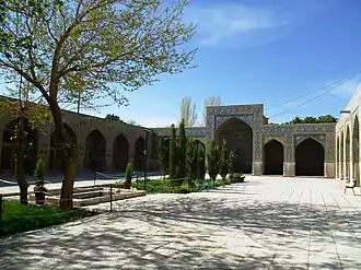 One of the two madrasas attached to the mosque