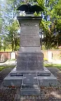 Memorial to the fallen soldiers of the 36th (Magdeburg) Fusilier Regimentat the Uettingen cemetery