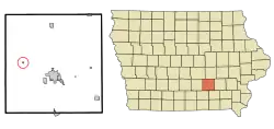 Location of Leighton, Iowa
