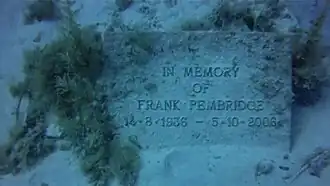 Commemorative plaque to Frank Pembridge