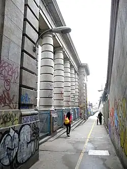 One of the pedestrian walkways
