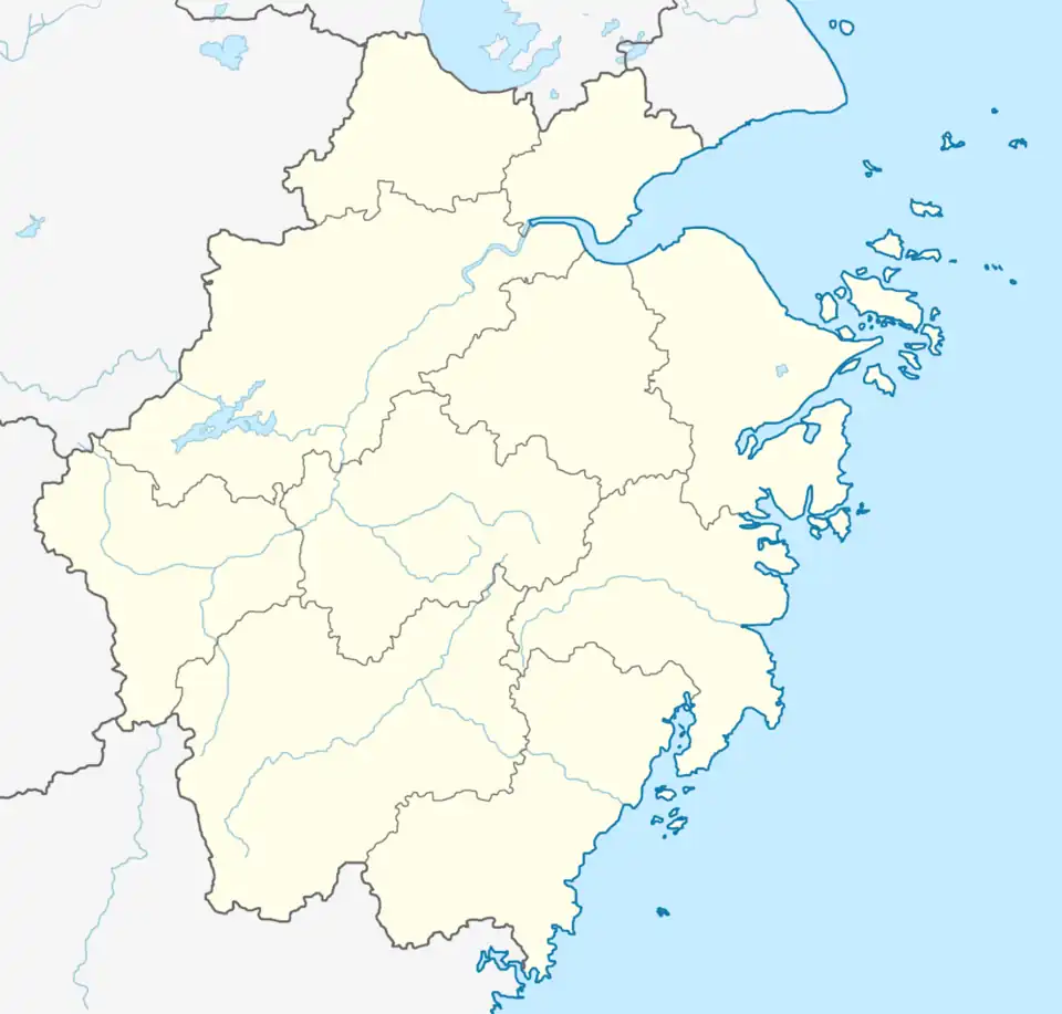 Zhapu is located in Zhejiang