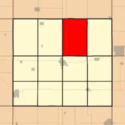 Location in Chickasaw County