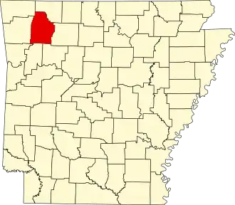 State map highlighting Madison County