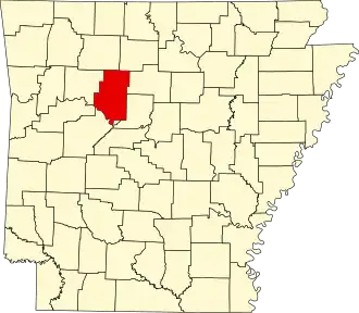 State map highlighting Pope County