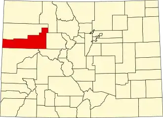 State map highlighting Garfield County