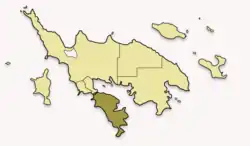 Map of Culebra highlighting Playa Sardinas II