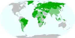 Map of Europlug-compatible sockets