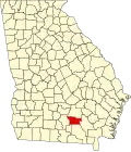 Map of Georgia highlighting Atkinson County