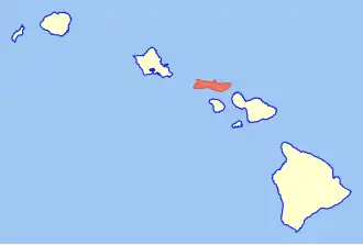 Satellite image of Molokai