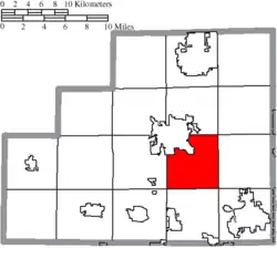 Location of Montville Township in Medina County