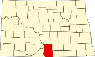 Emmons County map