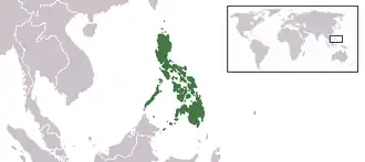 Territory claimed by the Dictatorial Government of the Philippines in Asia