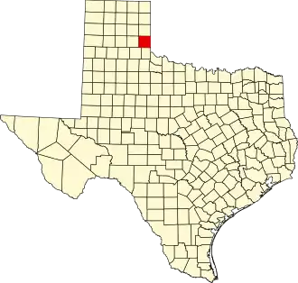 State map highlighting Collingsworth County