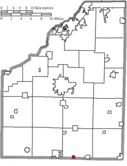 Location of Bairdstown in Wood County